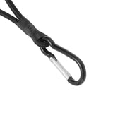 Maxbell 4xBungee Cord with Carabiner Elastic Rope Portable for Outdoor Tents Tarpaulin Black