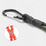 Maxbell 3xBungee Cord with Carabiner Elastic Rope Portable for Outdoor Tents Tarpaulin Black