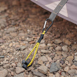 Maxbell 4xBungee Cord with Carabiner Elastic Rope Portable for Outdoor Tents Tarpaulin Black