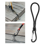 Maxbell 3xBungee Cord with Carabiner Elastic Rope Portable for Outdoor Tents Tarpaulin Black