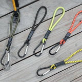 Maxbell 4xBungee Cord with Carabiner Elastic Rope Portable for Outdoor Tents Tarpaulin Red White