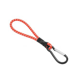 Maxbell 4xBungee Cord with Carabiner Elastic Rope Portable for Outdoor Tents Tarpaulin Red White