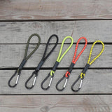 Maxbell 2xBungee Cord with Carabiner Elastic Rope Portable for Outdoor Tents Tarpaulin Red White