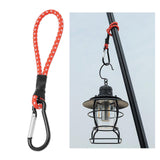 Maxbell 4xBungee Cord with Carabiner Elastic Rope Portable for Outdoor Tents Tarpaulin Red White