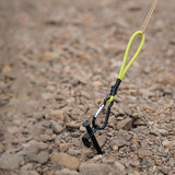 Maxbell 4xBungee Cord with Carabiner Elastic Rope Portable for Outdoor Tents Tarpaulin Yellow Black