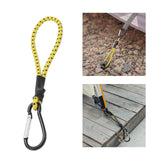 Maxbell 2xBungee Cord with Carabiner Elastic Rope Portable for Outdoor Tents Tarpaulin Yellow Black