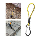 Maxbell 3xBungee Cord with Carabiner Elastic Rope Portable for Outdoor Tents Tarpaulin Yellow Black
