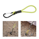 Maxbell 4xBungee Cord with Carabiner Elastic Rope Portable for Outdoor Tents Tarpaulin Fluorescent Green