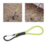 Maxbell 2xBungee Cord with Carabiner Elastic Rope Portable for Outdoor Tents Tarpaulin Fluorescent Green