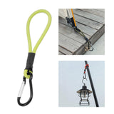 Maxbell 3xBungee Cord with Carabiner Elastic Rope Portable for Outdoor Tents Tarpaulin Fluorescent Green