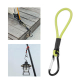 Maxbell 4xBungee Cord with Carabiner Elastic Rope Portable for Outdoor Tents Tarpaulin Fluorescent Green