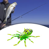 Maxbell 2xArtificial Web Spider Baits 7.5cm 3D Simulation Spider Soft Lures for Salmon Green