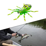 Maxbell 3xArtificial Web Spider Baits 7.5cm 3D Simulation Spider Soft Lures for Salmon Green