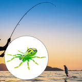 Maxbell 4xArtificial Web Spider Baits 7.5cm 3D Simulation Spider Soft Lures for Salmon Green