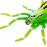 Maxbell 3xArtificial Web Spider Baits 7.5cm 3D Simulation Spider Soft Lures for Salmon Green