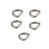 Maxbell 2x5Pcs D Rings Extra Thick for Hardware Bags Ring Straps Ties Tote Accessories 0.3cmx1.5cmx1.2cm Silver
