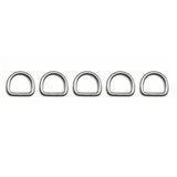 Maxbell 2x5Pcs D Rings Extra Thick for Hardware Bags Ring Straps Ties Tote Accessories 0.3cmx1.5cmx1.2cm Silver