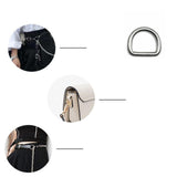 Maxbell 4x5Pcs D Rings Extra Thick for Hardware Bags Ring Straps Ties Tote Accessories 0.3cmx1.5cmx1.2cm Silver