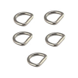 Maxbell 4x5Pcs D Rings Extra Thick for Hardware Bags Ring Straps Ties Tote Accessories 0.3cmx1.5cmx1.2cm Silver