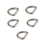 Maxbell 4x5Pcs D Rings Extra Thick for Hardware Bags Ring Straps Ties Tote Accessories 0.3cmx1.5cmx1.2cm Silver