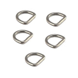 Maxbell 4x5Pcs D Rings Extra Thick for Hardware Bags Ring Straps Ties Tote Accessories 0.3cmx1.5cmx1.2cm Silver