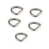 Maxbell 3x5Pcs D Rings Extra Thick for Hardware Bags Ring Straps Ties Tote Accessories 0.3cmx1.5cmx1.2cm Silver