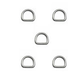 Maxbell 2x5Pcs D Rings Extra Thick for Hardware Bags Ring Straps Ties Tote Accessories 0.3cmx1.5cmx1.2cm Silver