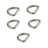 Maxbell 3x5x D Rings Heavy Duty Seamless D Shaped Rings for Hardware Handbags Clothing 25mmx16mm