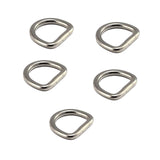 Maxbell 2x5x D Rings Heavy Duty Seamless D Shaped Rings for Hardware Handbags Clothing 25mmx16mm