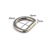 Maxbell 4x5x D Rings Heavy Duty Seamless D Shaped Rings for Hardware Handbags Clothing 25mmx16mm