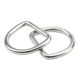 Maxbell 2x5x D Rings Heavy Duty Seamless D Shaped Rings for Hardware Handbags Clothing 25mmx16mm
