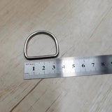 Maxbell 3x5 Pieces Metal D Ring Sturdy Stainless Steel D Rings for Belt Sewing Project 3mmx30mmx27mm