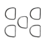 Maxbell 3x5 Pieces Metal D Ring Sturdy Stainless Steel D Rings for Belt Sewing Project 3mmx30mmx27mm
