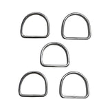Maxbell 3x5 Pieces Metal D Ring Sturdy Stainless Steel D Rings for Belt Sewing Project 3mmx30mmx27mm