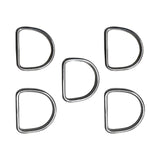 Maxbell 4x5 Pieces Metal D Ring Sturdy Stainless Steel D Rings for Belt Sewing Project 3mmx30mmx27mm