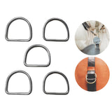 Maxbell 4x5 Pieces Metal D Ring Sturdy Stainless Steel D Rings for Belt Sewing Project 3mmx30mmx27mm