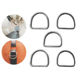 Maxbell 2x5 Pieces Metal D Ring Sturdy Stainless Steel D Rings for Belt Sewing Project 3mmx30mmx27mm