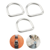 Maxbell 3x D Rings Buckles Metal Hardware Hammock Handbags DIY Accessories Fasteners 6mmx4.5cmx4.2cm