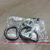 Maxbell 3x D Rings Buckles Metal Hardware Hammock Handbags DIY Accessories Fasteners 6mmx4.5cmx4.2cm