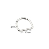 Maxbell 3x D Rings Buckles Metal Hardware Hammock Handbags DIY Accessories Fasteners 6mmx4.5cmx4.2cm