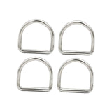 Maxbell 2x4Pcs Metal D Rings Handmade DIY D Buckles for Handbags Purse Making Backpack 4mmx20mmx17mm