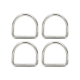 Maxbell 2x4Pcs Metal D Rings Handmade DIY D Buckles for Handbags Purse Making Backpack 4mmx20mmx17mm