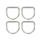 Maxbell 4x4Pcs Metal D Rings Handmade DIY D Buckles for Handbags Purse Making Backpack 4mmx20mmx17mm
