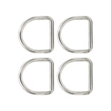 Maxbell 2x4Pcs Metal D Rings Handmade DIY D Buckles for Handbags Purse Making Backpack 4mmx20mmx17mm