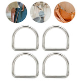 Maxbell 3x4Pcs Metal D Rings Handmade DIY D Buckles for Handbags Purse Making Backpack 4mmx20mmx17mm