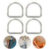 Maxbell 3x4Pcs Metal D Rings Handmade DIY D Buckles for Handbags Purse Making Backpack 4mmx20mmx17mm