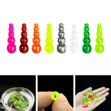 Maxbell 4x50Pcs Stacked Fishing Beads Kit Fishing Lures Tackle for Perch Trout Walleye Rose Red