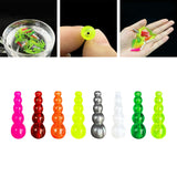 Maxbell 5x50Pcs Stacked Fishing Beads Kit Fishing Lures Tackle for Perch Trout Walleye Rose Red