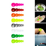 Maxbell 6x50Pcs Stacked Fishing Beads Kit Fishing Lures Tackle for Perch Trout Walleye Rose Red