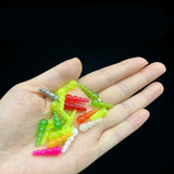 Maxbell 4x50Pcs Stacked Fishing Beads Kit Fishing Lures Tackle for Perch Trout Walleye Rose Red